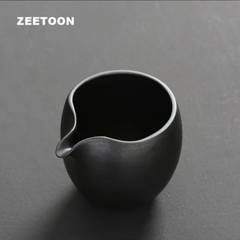 

230ml Zen Japanese Style Coarse Pottery Fair Cup Ceramics Kung Fu Tea Set Black Tea Teacup Tea Sea Cha Hai Creative Home Decor