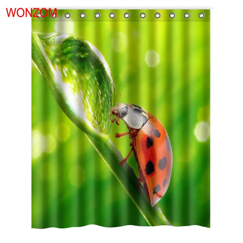 WONZOM 3D Coccinella Septempunctata Curtains Bathroom With 12 Hooks Waterproof Accessories For Decor Modern Insect Bath Curtain
WONZOM 3D Coccinella Septempunctata Curtains Bathroom With 12 Hooks Waterproof Accessories For Decor Modern Insect Bath Curtain
