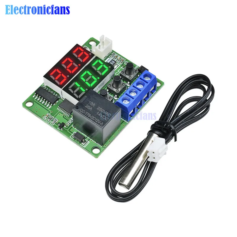 W1209S DC 12V Thermostat Temperature Controller Regulator Switch Control Dual LED Digital Display Waterproof NTC Sensor Module
W1209S DC 12V Thermostat Temperature Controller Regulator Switch Control Dual LED Digital Display Waterproof NTC Sensor Module
