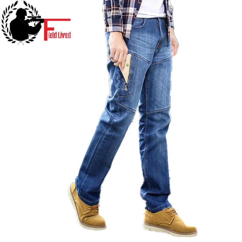 Men's Jeans Spring Side Multi Pockets Zipper Funtional Designs Denim Pants Large Male Trouser Plus Size Big Tall 40 42 44 46 48
Men's Jeans Spring Side Multi Pockets Zipper Funtional Designs Denim Pants Large Male Trouser Plus Size Big Tall 40 42 44 46 48