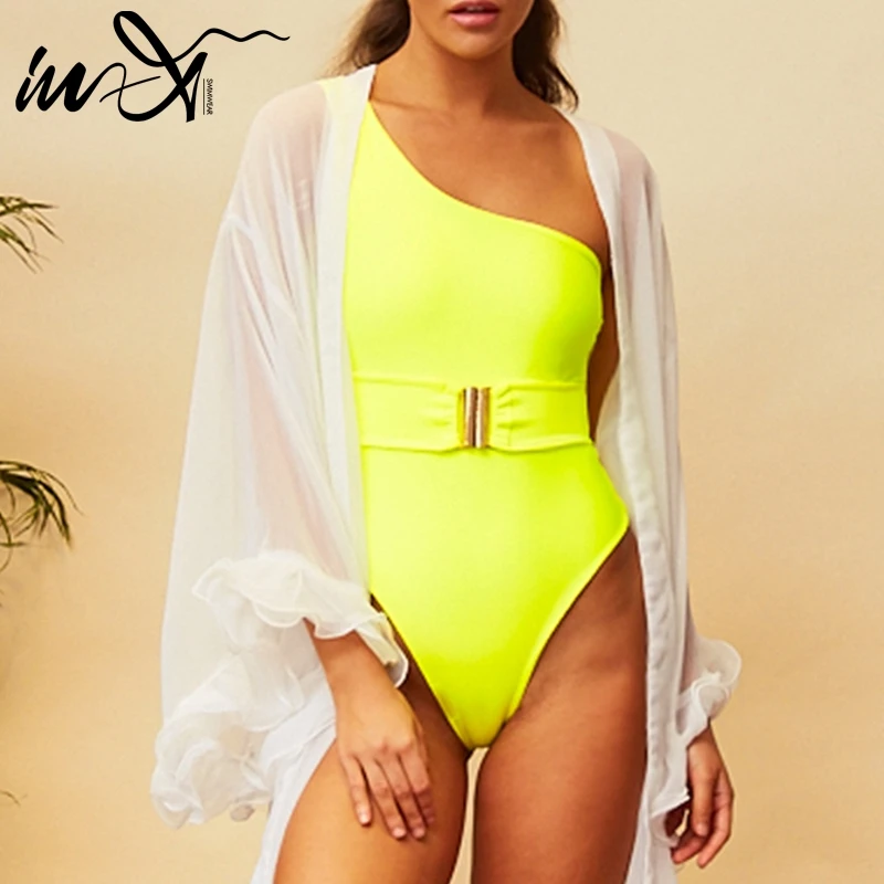 In-X One shoulder bikini 2019 Sexy biquinis neon one piece swimsuit female monokini High cut swimwear New one-piece suits Bather
In-X One shoulder bikini 2019 Sexy biquinis neon one piece swimsuit female monokini High cut swimwear New one-piece suits Bather