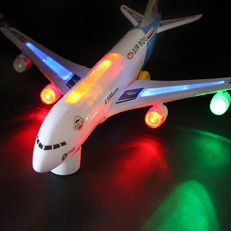 avion de juguete con luces