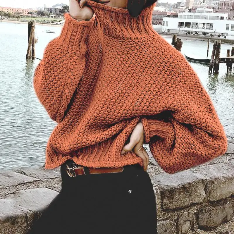 Femajor Women Orange Turtle Neck Sweater 2019 Winter Casual High Street Knit Long Sleeve Tops Female Fashion Loose Pullovers
Femajor Women Orange Turtle Neck Sweater 2019 Winter Casual High Street Knit Long Sleeve Tops Female Fashion Loose Pullovers