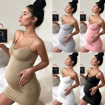 Pregnant women's dresses sexy Beautiful dress Big belly