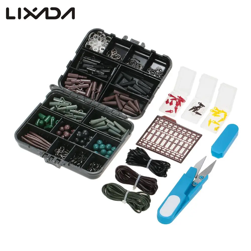 Lixada 209PC/SET Carp Fishing Tackle Box Bundle Tackle Safety Clips Barrel Swivels Hooks Block Beads Sleeves Tubes for Hair Rigs
Lixada 209PC/SET Carp Fishing Tackle Box Bundle Tackle Safety Clips Barrel Swivels Hooks Block Beads Sleeves Tubes for Hair Rigs
