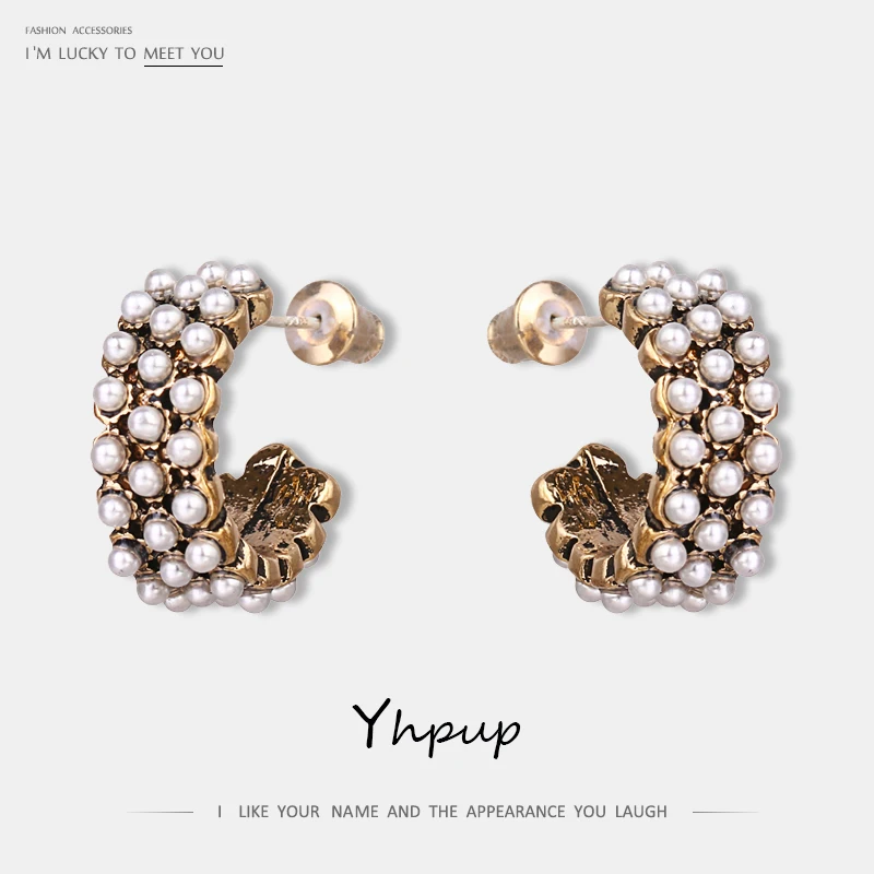 Yhpup New Korean Elegant Exquisite Imitation Pearls Stud Earrings Luxury S925 Silver Pin Jewelry for Women Bride Party Jewelry
Yhpup New Korean Elegant Exquisite Imitation Pearls Stud Earrings Luxury S925 Silver Pin Jewelry for Women Bride Party Jewelry