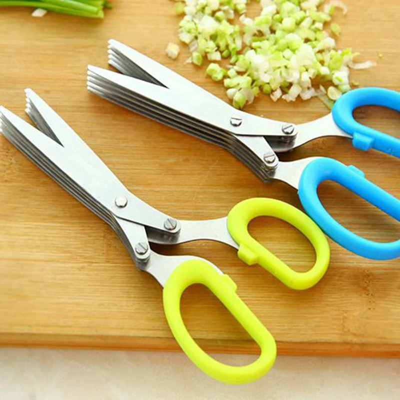 Multi-function stainless steel Scissors Kitchen Tools Shredding scissors 5-layers Cut Scallions Noris Herb Spices Scissors
Multi-function stainless steel Scissors Kitchen Tools Shredding scissors 5-layers Cut Scallions Noris Herb Spices Scissors