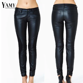 Fashion brand PU leather pant women trouser slim skinny denim pencil pants knitted patchwork casual leather pants
Fashion brand PU leather pant women trouser slim skinny denim pencil pants knitted patchwork casual leather pants