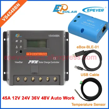 12V/24V/36V/48V battery auto work charger controller VS4548BN 45A 45amps EPEVER Solar regulator ble eBOX Phone APP and USB cable
12V/24V/36V/48V battery auto work charger controller VS4548BN 45A 45amps EPEVER Solar regulator ble eBOX Phone APP and USB cable