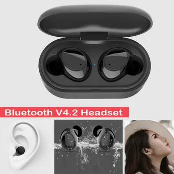 Bluetooth 4.2 Headset TWS Twins Wireless Earphones Mini Stereo Earbuds IPX4 Waterproof Earphone With Charging Box
Bluetooth 4.2 Headset TWS Twins Wireless Earphones Mini Stereo Earbuds IPX4 Waterproof Earphone With Charging Box