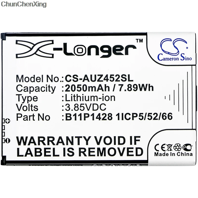 Аккумулятор Cameron Sino B11P1428 1ICP/52/66 для Asus X009DB zb452кг ZenFone Go 4 5 2050 мАч|Аккумуляторы