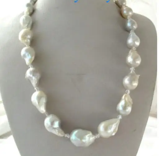 Hot sale new Style >>>>>White Pink Gray Drip Baroque Keshi Keishi Pearl&Crystal Necklace Silver Clasp
Hot sale new Style >>>>>White Pink Gray Drip Baroque Keshi Keishi Pearl&Crystal Necklace Silver Clasp