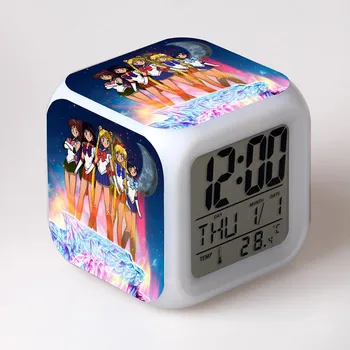 Anime Figurine Sailor Moon Mercury Mars Jupiter Venus LED Alarm Clock Colorful Flash Touch light Japanese Manga toys for girls
Anime Figurine Sailor Moon Mercury Mars Jupiter Venus LED Alarm Clock Colorful Flash Touch light Japanese Manga toys for girls