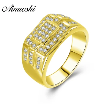 AINUOSHI 14K Solid Yellow Gold Men Ring Unique Rectangle Cluster Ring Wedding Engagement Gold Jewelry Wide Wedding Men Band
AINUOSHI 14K Solid Yellow Gold Men Ring Unique Rectangle Cluster Ring Wedding Engagement Gold Jewelry Wide Wedding Men Band