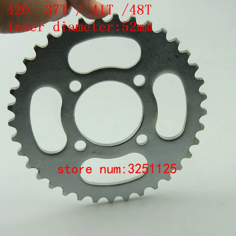 motorcycle scooter drive gear 420 37T 41T 48T tooth 52mm /152mm rear chain sprockrts for Chinese ATV Quad Pit Dirt Bike Buggy
motorcycle scooter drive gear 420 37T 41T 48T tooth 52mm /152mm rear chain sprockrts for Chinese ATV Quad Pit Dirt Bike Buggy