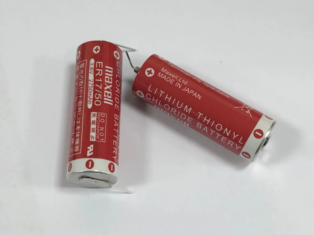 2pcs/lot New Original Maxell ER17/50 3.6V 2750MAH PLC Industrial Control Horned Lithium Battery Batteries
2pcs/lot New Original Maxell ER17/50 3.6V 2750MAH PLC Industrial Control Horned Lithium Battery Batteries