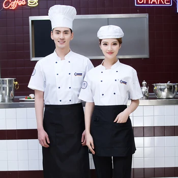 New Summer Wholesale Women Men Short-sleeve Double Breasted Embroidery Kitchen Restaurant Bakery Coffee Shop Chef Jacket Uniform
New Summer Wholesale Women Men Short-sleeve Double Breasted Embroidery Kitchen Restaurant Bakery Coffee Shop Chef Jacket Uniform