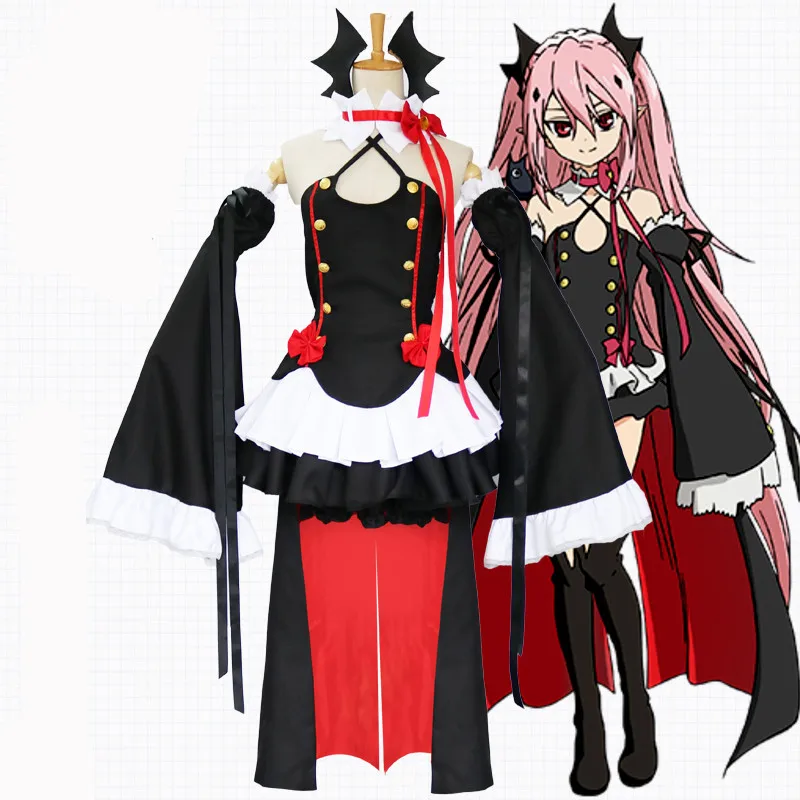 HOT Seraph of the End Krul Tepes Cosplay Dress Costumes Comic con Krul Tepes costumes with headwear full set
HOT Seraph of the End Krul Tepes Cosplay Dress Costumes Comic con Krul Tepes costumes with headwear full set
