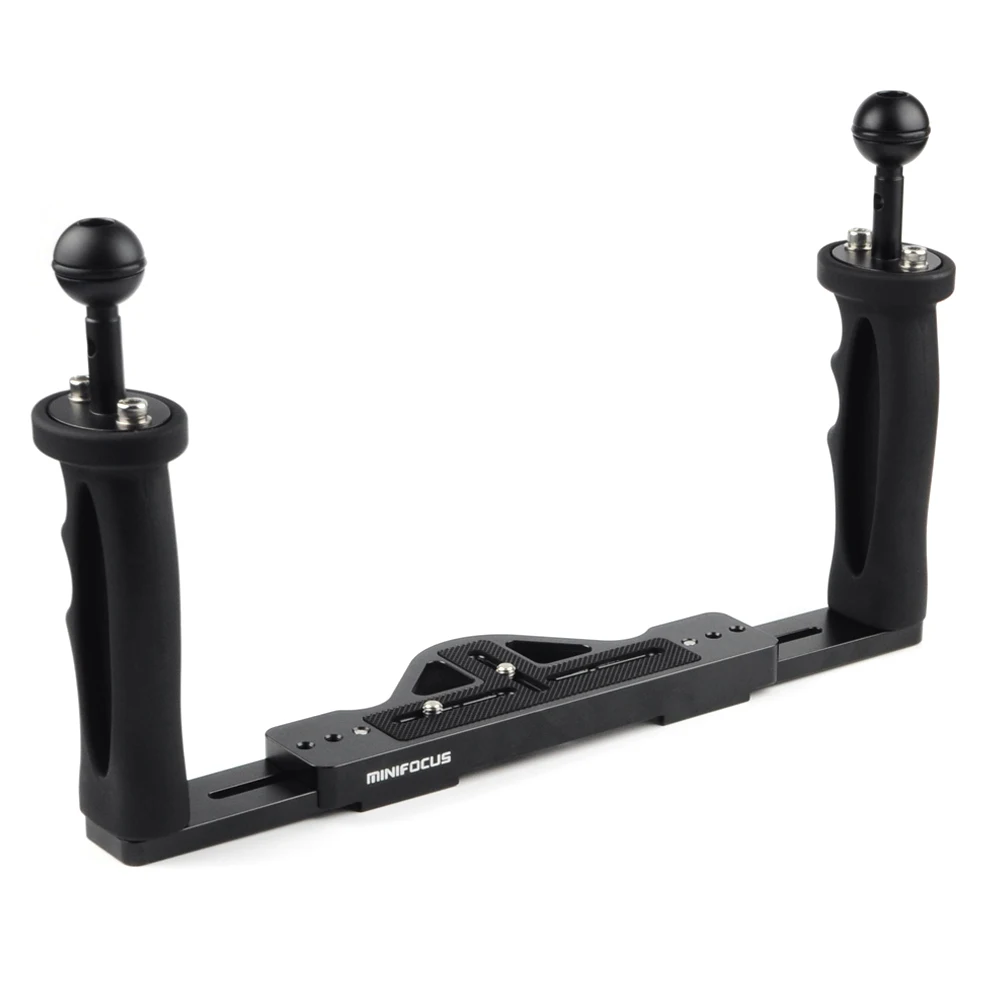 Dual Handle Aluminum alloy Handheld Stabilizer Diving Tray for Sports Action Cameras and DSLR Cameras Underwater Photography
Dual Handle Aluminum alloy Handheld Stabilizer Diving Tray for Sports Action Cameras and DSLR Cameras Underwater Photography