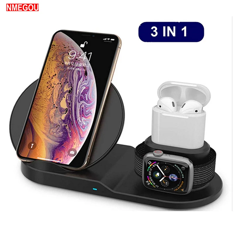 For Apple IPhone X XR XS Max 8 Plus Watch Series 1 2 3 4 Airpods 3 In 1 Fast QI Wireless Charger Charging Pad Stand Station Dock
For Apple IPhone X XR XS Max 8 Plus Watch Series 1 2 3 4 Airpods 3 In 1 Fast QI Wireless Charger Charging Pad Stand Station Dock