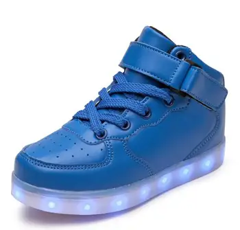 2019 new children's lights LED light sports shoes high shoes to help young boys and girls USB charging casual shoes 
2019 new children's lights LED light sports shoes high shoes to help young boys and girls USB charging casual shoes