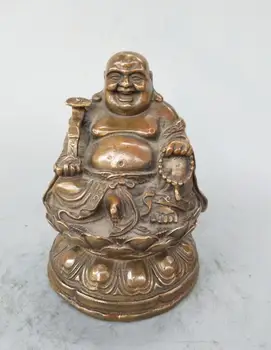 Chinese pure brass sit lotus maitreya Buddha statue
Chinese pure brass sit lotus maitreya Buddha statue