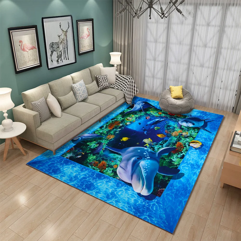 High quality underwater world cartoon carpet 3D printed soft anti-slip rugs children's bedroom bed blanket polyester floor mat
High quality underwater world cartoon carpet 3D printed soft anti-slip rugs children's bedroom bed blanket polyester floor mat