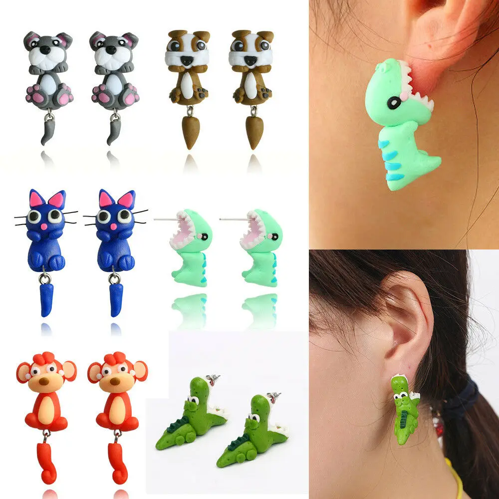 Women Girl Fashion Creative 3D Cartoon Animal Unicorn Dinosaur Plants Shaprd Ear Stud Earring Jewelry Accessories Gift
Women Girl Fashion Creative 3D Cartoon Animal Unicorn Dinosaur Plants Shaprd Ear Stud Earring Jewelry Accessories Gift
