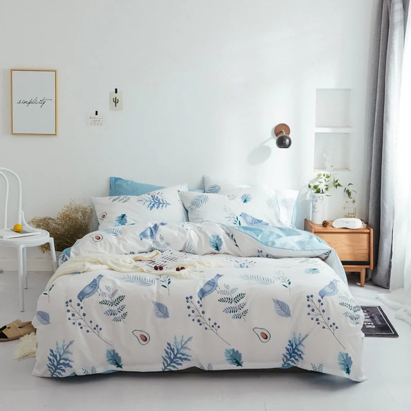 blue magpie tree branch print 78"x90" duvet cover flat sheet pillowcase set 100% cotton/4PCS kids bedding sets
blue magpie tree branch print 78"x90" duvet cover flat sheet pillowcase set 100% cotton/4PCS kids bedding sets