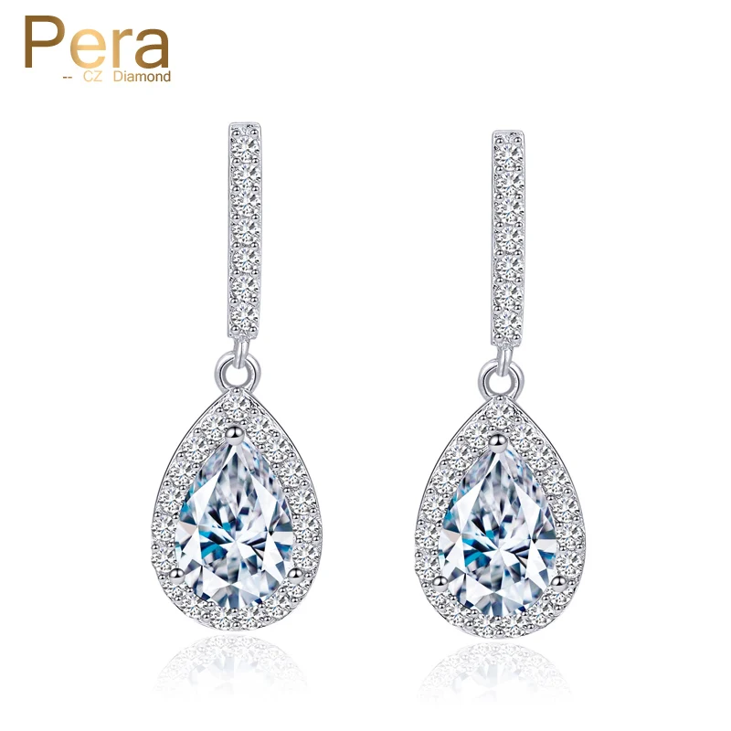 Pera CZ Silver Color Elegant Big Water Drop Earrings For Women Party Gift Full Sparkling Cubic Zirconia Jewelry Accessories E107
Pera CZ Silver Color Elegant Big Water Drop Earrings For Women Party Gift Full Sparkling Cubic Zirconia Jewelry Accessories E107