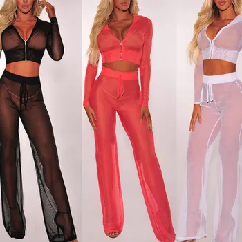 Women Sexy Bikini Beach Hoodies Crop Tops Pants Sets Bathing Suit Summer Beach Wear knitting Swimwear Mesh Beach Suit
Women Sexy Bikini Beach Hoodies Crop Tops Pants Sets Bathing Suit Summer Beach Wear knitting Swimwear Mesh Beach Suit