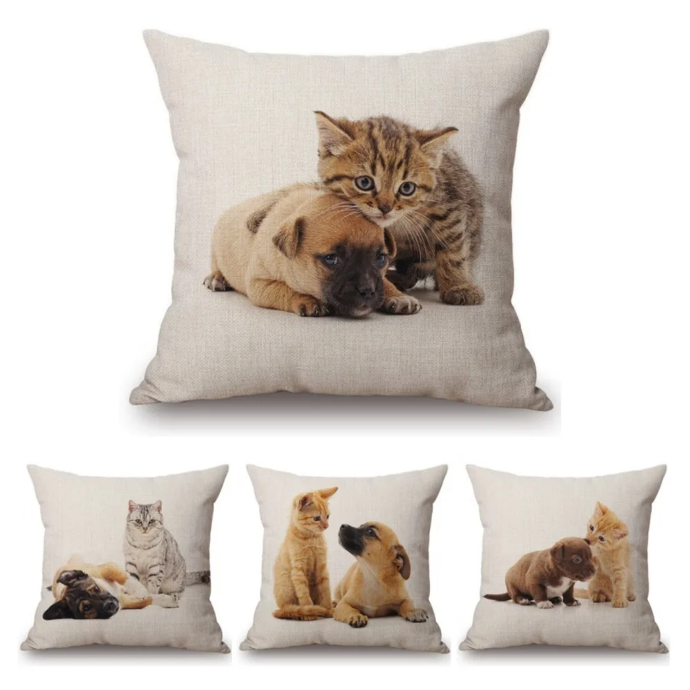 Lovely Cat Cute Puppy Dog Cushion Cover For Sofa Kid's Gift Adorable Kitten Little Dogs Linen Cotton Sofa Bench Pillow Covers
Lovely Cat Cute Puppy Dog Cushion Cover For Sofa Kid's Gift Adorable Kitten Little Dogs Linen Cotton Sofa Bench Pillow Covers