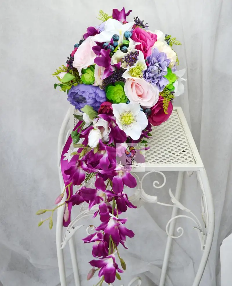 Waterfall Style Orchid Wedding Bridal Bridesmaid Bouquet Handmade Bride Bouquet Artificial Flower Holding Flower Home Decoration
Waterfall Style Orchid Wedding Bridal Bridesmaid Bouquet Handmade Bride Bouquet Artificial Flower Holding Flower Home Decoration
