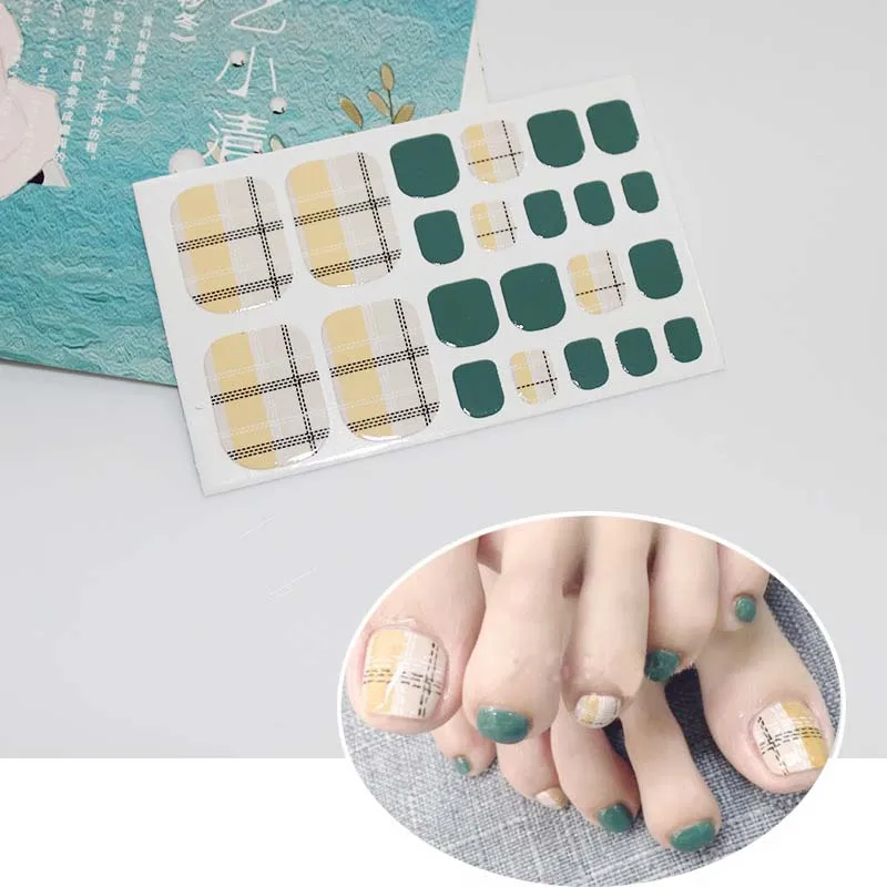 22tips/sheet Waterproof Toe Nail Stickers Full Cover Foot Decals Toe Nail Wraps Adhesive Stickers DIY Salon Manicure D26
22tips/sheet Waterproof Toe Nail Stickers Full Cover Foot Decals Toe Nail Wraps Adhesive Stickers DIY Salon Manicure D26