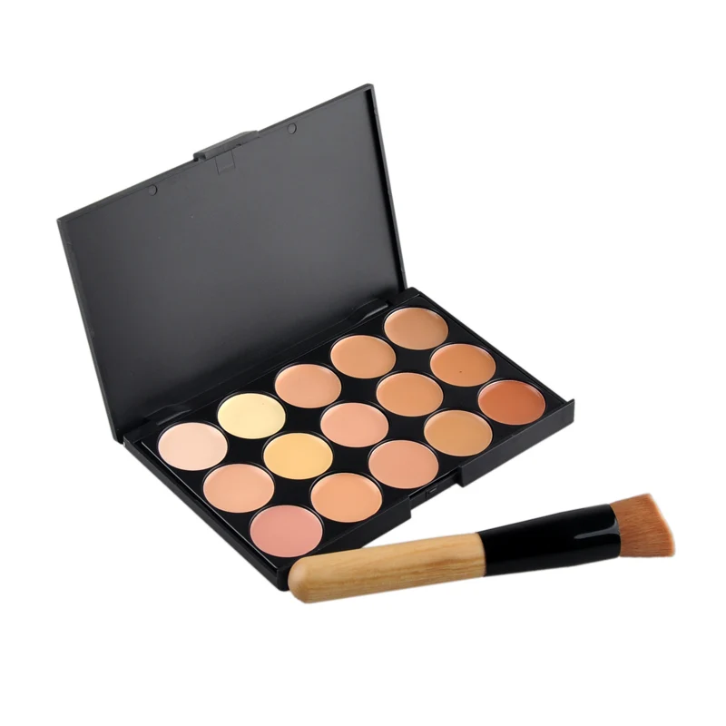 100 PCS 15 Colours Professional Facial Concealer Cream Foundation Makeup Camouflage Concealer Palette with Makeup Brush
100 PCS 15 Colours Professional Facial Concealer Cream Foundation Makeup Camouflage Concealer Palette with Makeup Brush