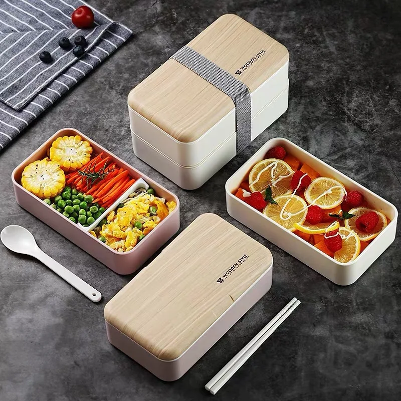 Nordic Two-layer Lunch Box Portable Microwave Bento Wooden Rectangular Food Container Lunch Box With cutlery
Nordic Two-layer Lunch Box Portable Microwave Bento Wooden Rectangular Food Container Lunch Box With cutlery