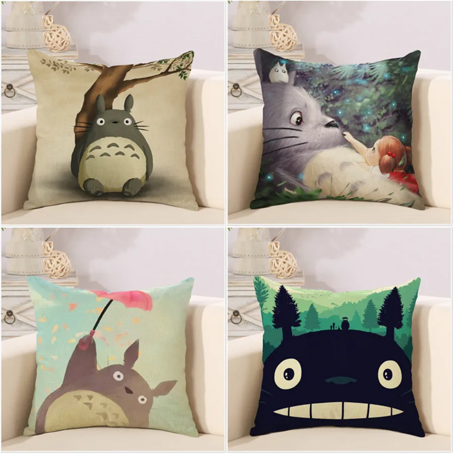 Cute Cartoon Lovely Totoro Printed Throw Pillow Cushion Case Cover Cotton Linen Square Seat Pillowcase For Sofa Car Office Chair
Cute Cartoon Lovely Totoro Printed Throw Pillow Cushion Case Cover Cotton Linen Square Seat Pillowcase For Sofa Car Office Chair