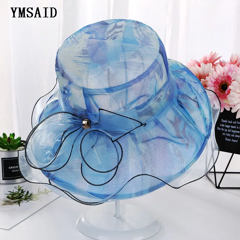 2019 New Fashion Summer Organza Sun Hats For Women Elegant Laides Church Vintage Hat Wide Large Brim With Beach Hat Chapeau
2019 New Fashion Summer Organza Sun Hats For Women Elegant Laides Church Vintage Hat Wide Large Brim With Beach Hat Chapeau