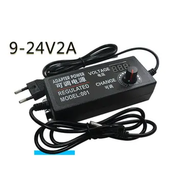EU 9V-24V 2A Governor Power Supply 48W DC LED Adjustable Voltage Adapter Power Driver with no pole dimming
EU 9V-24V 2A Governor Power Supply 48W DC LED Adjustable Voltage Adapter Power Driver with no pole dimming