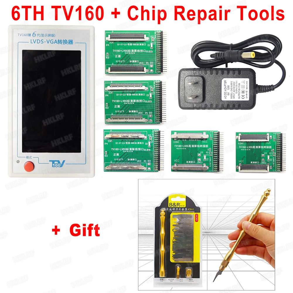 2019 TV160 6th Generation+ 43 in 1 Chip repair tools Full HD Display LVDS Turn VGA LED/LCD TV Motherboard Tester Tools Converter
2019 TV160 6th Generation+ 43 in 1 Chip repair tools Full HD Display LVDS Turn VGA LED/LCD TV Motherboard Tester Tools Converter
