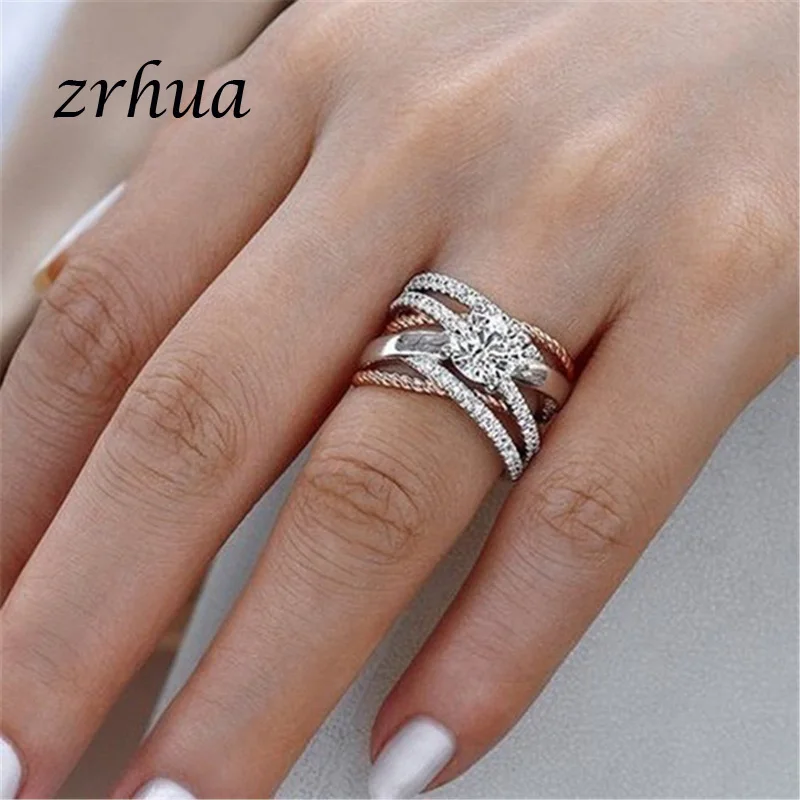 ZRHUA 2019 New Arrival 925 Sterling Silver Rings Luxurious Cross Cut CZ Fashion Jewelry For Ladies Women Wedding Promise Anillos
ZRHUA 2019 New Arrival 925 Sterling Silver Rings Luxurious Cross Cut CZ Fashion Jewelry For Ladies Women Wedding Promise Anillos
