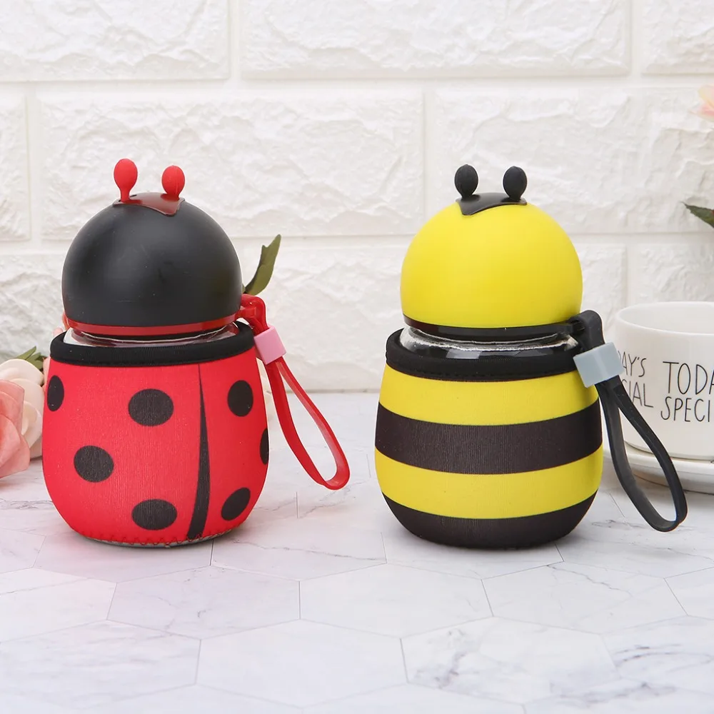OOTDTY Creative Protable Bee Ladybug Water Bottles Glass Drink Bottle 300ml Outdoor Kids Gift
OOTDTY Creative Protable Bee Ladybug Water Bottles Glass Drink Bottle 300ml Outdoor Kids Gift