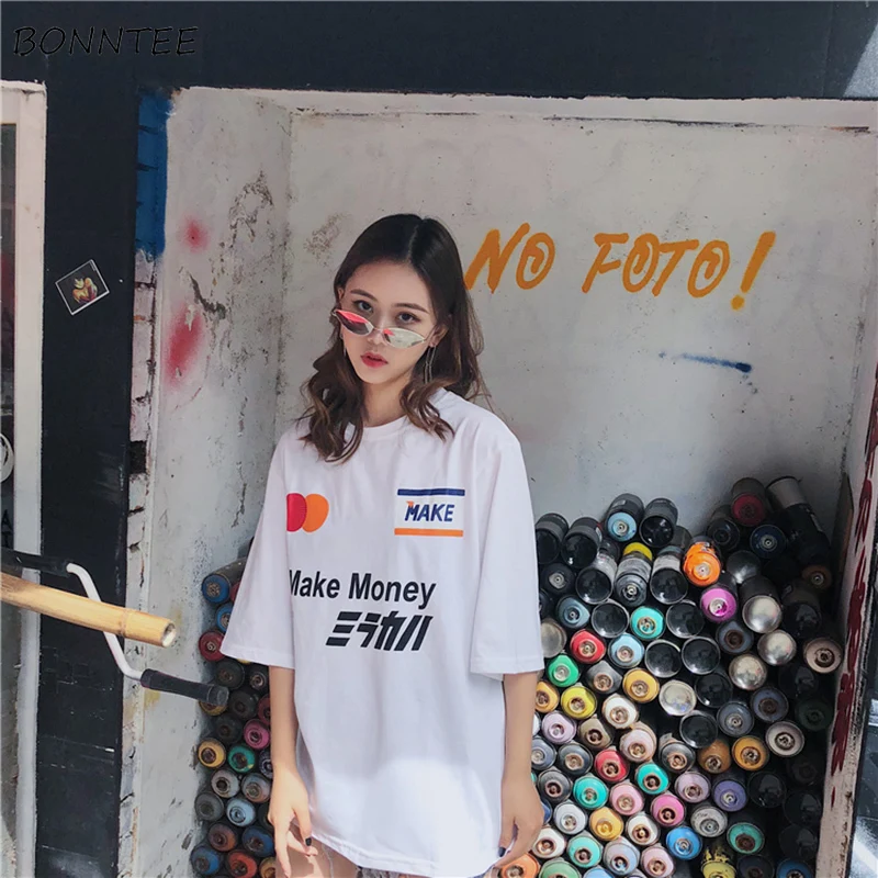 T-shirts Women Harajuku Printed Leisure Korean Style Simple All-match Streetwear Unisex Couple Clothes Womens Tshirt Summer Top
T-shirts Women Harajuku Printed Leisure Korean Style Simple All-match Streetwear Unisex Couple Clothes Womens Tshirt Summer Top