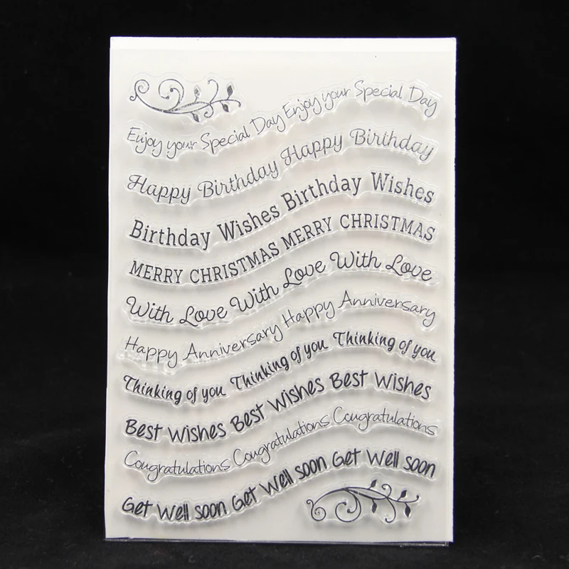 VUAWRTG Phrase Wavy Transparent Clear Silicone Stamp for DIY scrapbooking/Card making
VUAWRTG Phrase Wavy Transparent Clear Silicone Stamp for DIY scrapbooking/Card making
