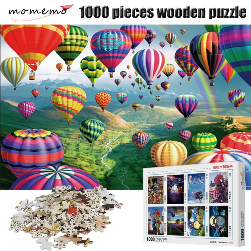 MOMEMO Creative Color Fire Balloon Adult Puzzle 1000 Pieces Wooden Puzzle Entertainment Jigsaw Puzzle Children Assembling Toys
MOMEMO Creative Color Fire Balloon Adult Puzzle 1000 Pieces Wooden Puzzle Entertainment Jigsaw Puzzle Children Assembling Toys