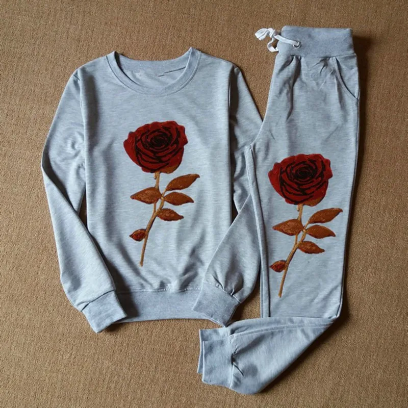 2019 Round neck leisure suit women tracksuit women set Tops and Pants 2 colors Flowers
2019 Round neck leisure suit women tracksuit women set Tops and Pants 2 colors Flowers