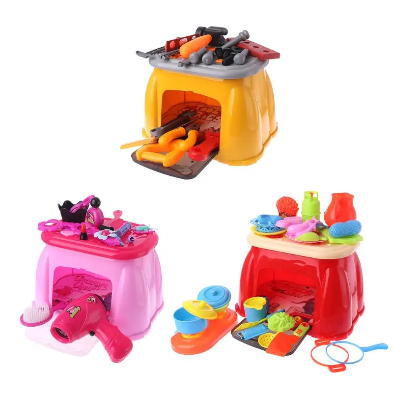 Portable Simulation Kitchen Make Up Tools Education Kit Set Role Play Storage Case Stool For Children Kids Toys HM
Portable Simulation Kitchen Make Up Tools Education Kit Set Role Play Storage Case Stool For Children Kids Toys HM