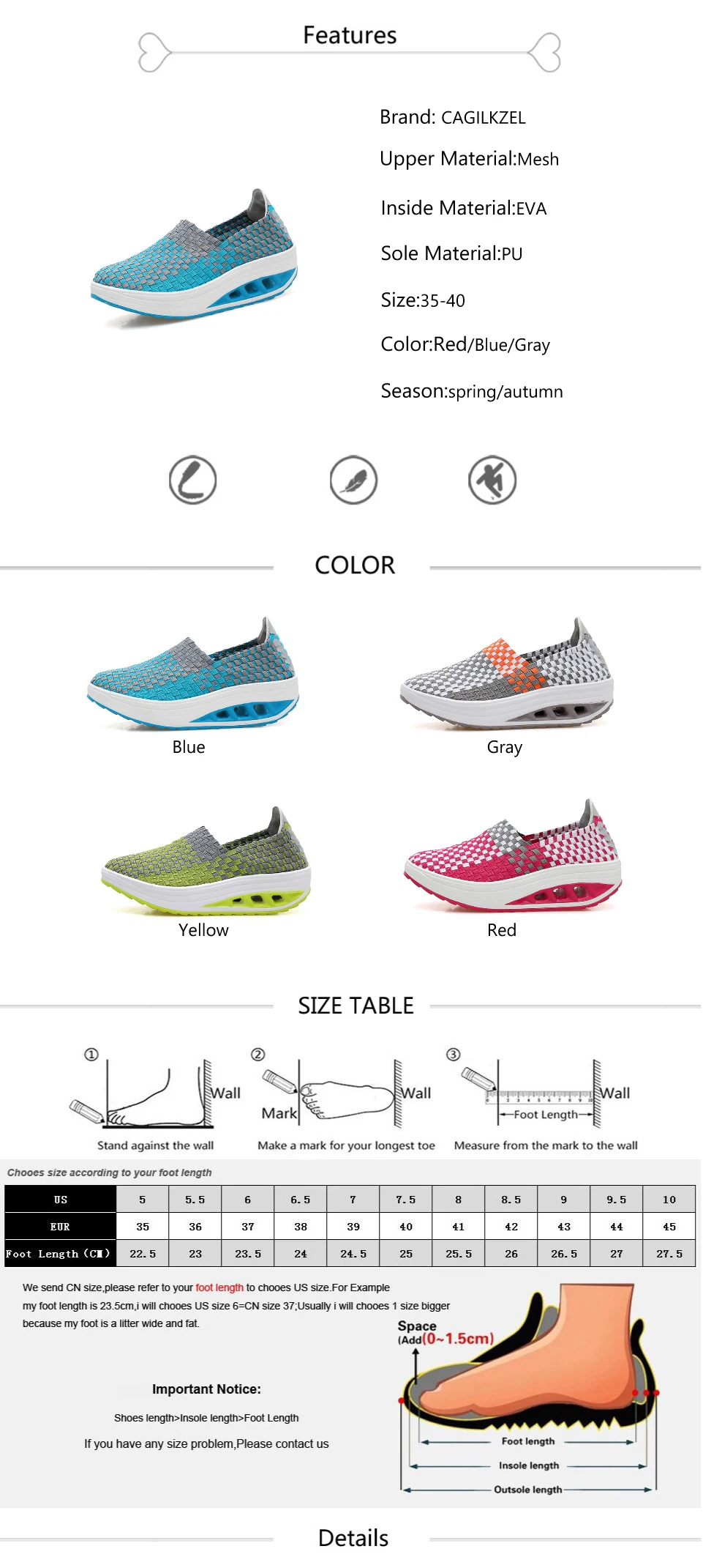 2019 Spring women sneakers flat woven shoes women platform sneakers shoes ladies wedge shoes female walking shoes (2)