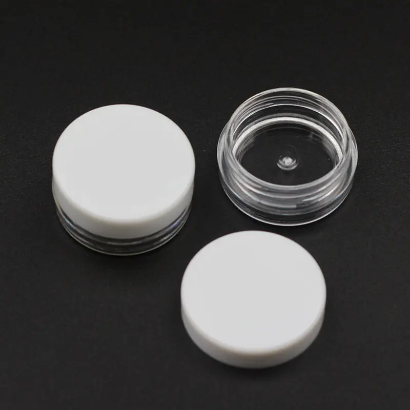 100pc 2g Round Plastic Cosmetic Container Clear PS Cream jar With White Lid Screw Cap Sample Jar 2ml Plastic Jar Packaging Empty
100pc 2g Round Plastic Cosmetic Container Clear PS Cream jar With White Lid Screw Cap Sample Jar 2ml Plastic Jar Packaging Empty