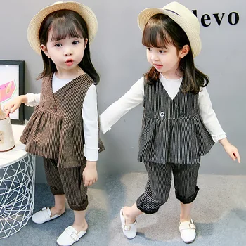 Anlencool Girls woolen vest trousers t-shirt three-piece set 2020 autumn baby white bottoming shirt suit children striped suit
Anlencool Girls woolen vest trousers t-shirt three-piece set 2020 autumn baby white bottoming shirt suit children striped suit